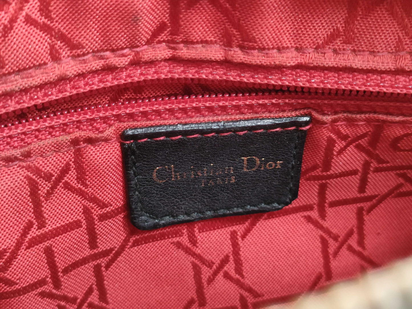 Dior Cannage Patent Leather Handbag