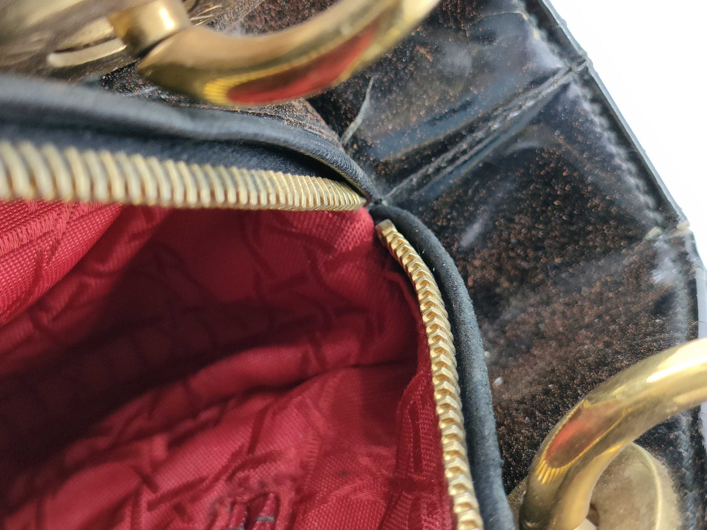 Dior Cannage Patent Leather Handbag