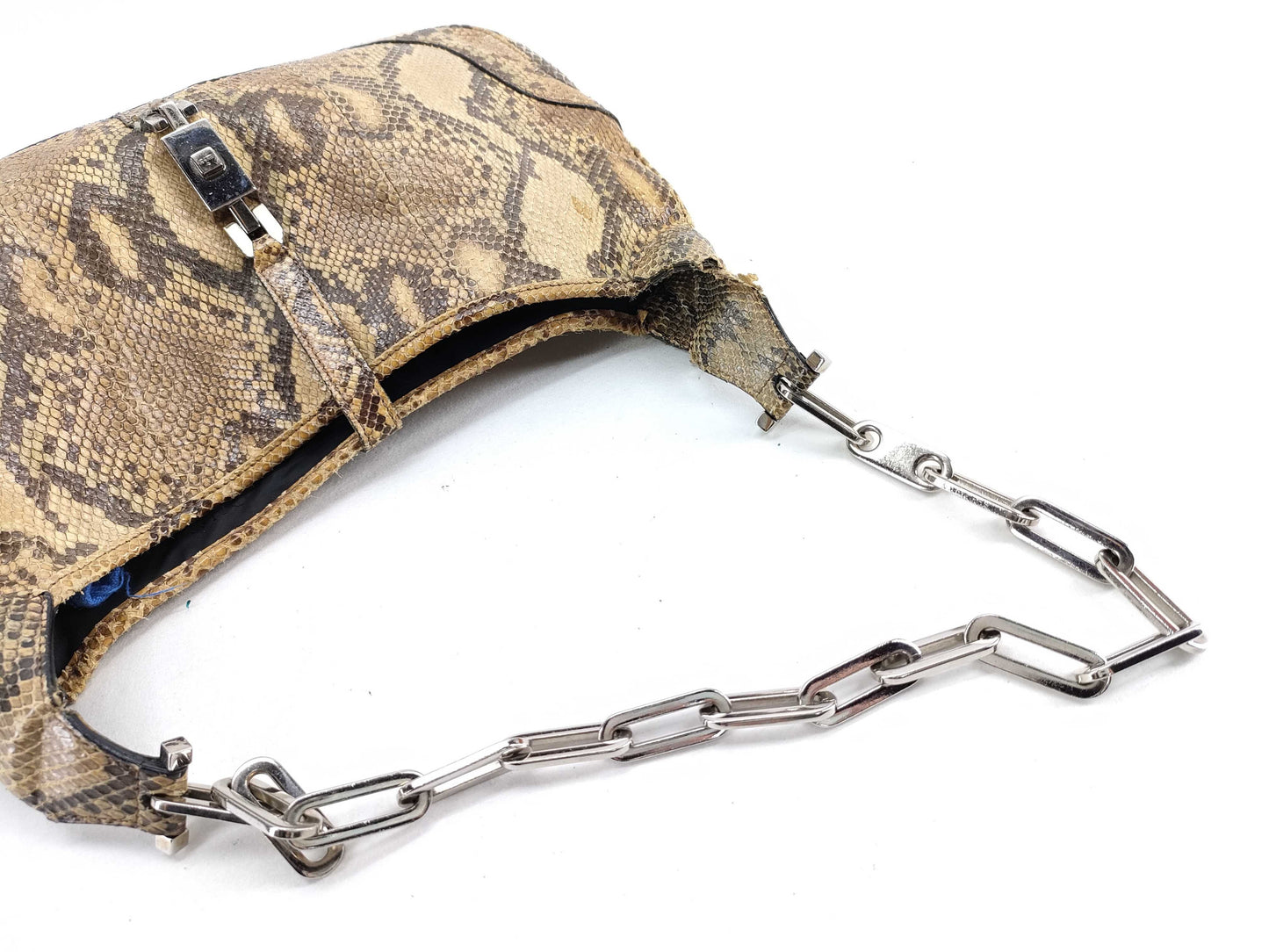 GUCCI Jackie Python Shoulder Bag