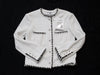 CHANEL 21C Ribbon Trim Waffle Collarless Jacket, Size 34, Slightly Large, Unused