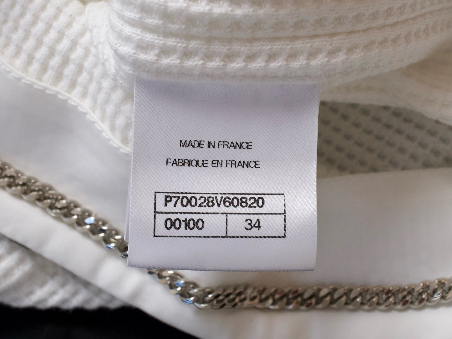 CHANEL 21C Ribbon Trim Waffle Collarless Jacket, Size 34, Slightly Large, Unused