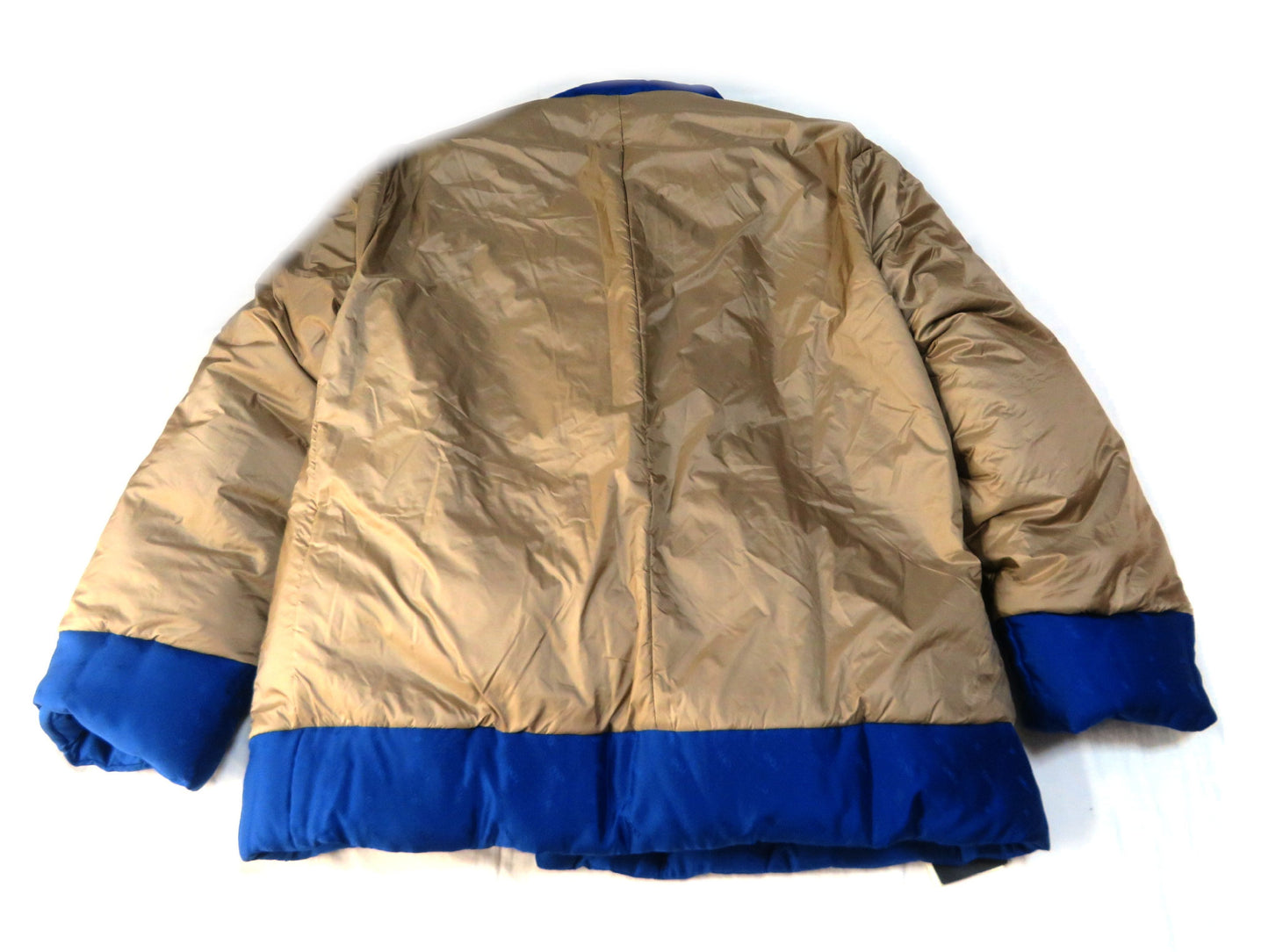 FENDI Runway FF Logo Woven Silk Reversible Down Jacket