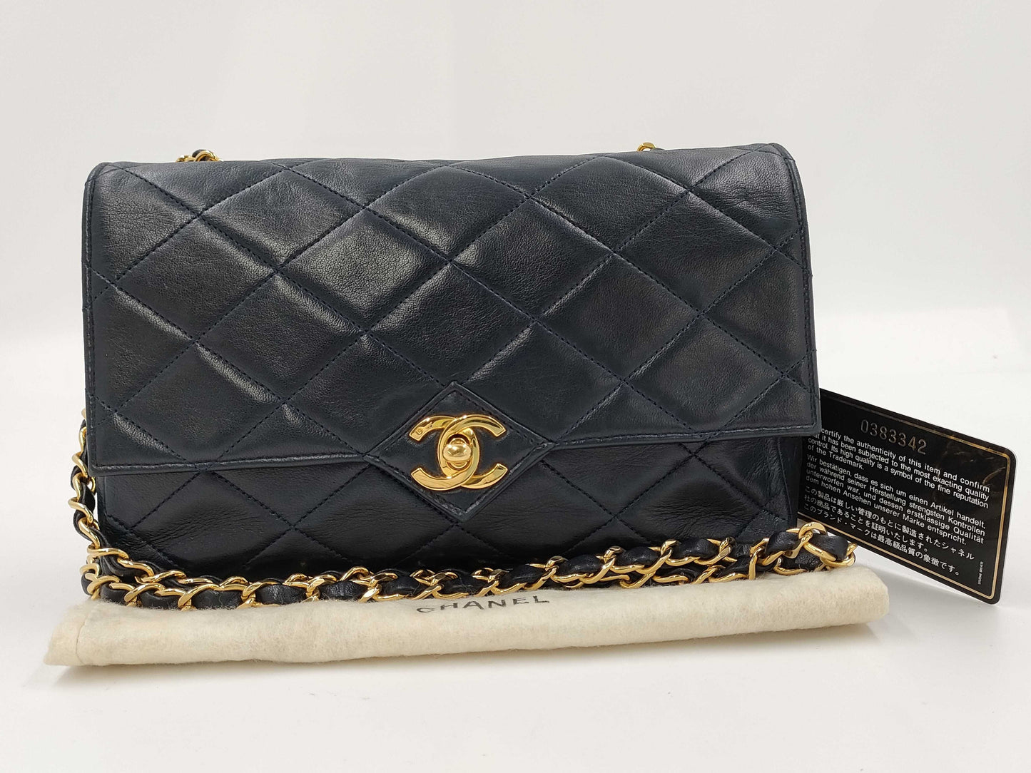 CHANEL Matelasse Diamond Coco Mark Shoulder Bag