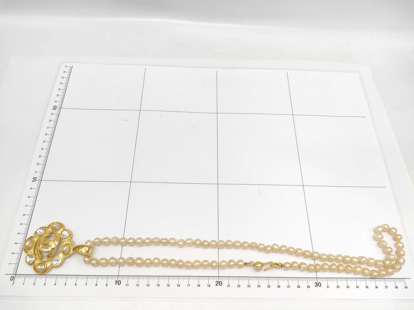CHANEL Coco Mark Pearl Necklace