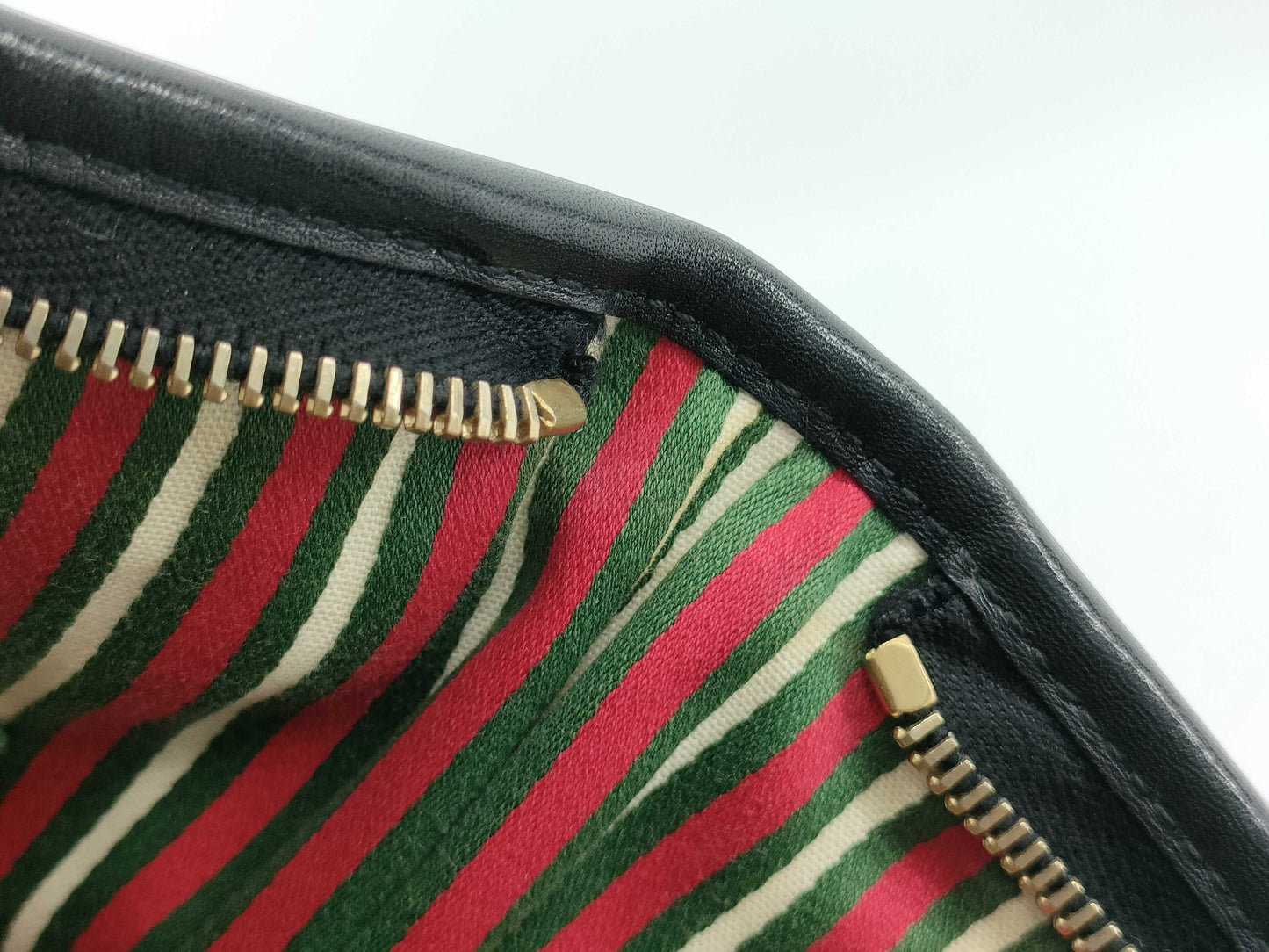 GUCCI GG Canvas Shoulder Bag, Black, Interlocking Pattern