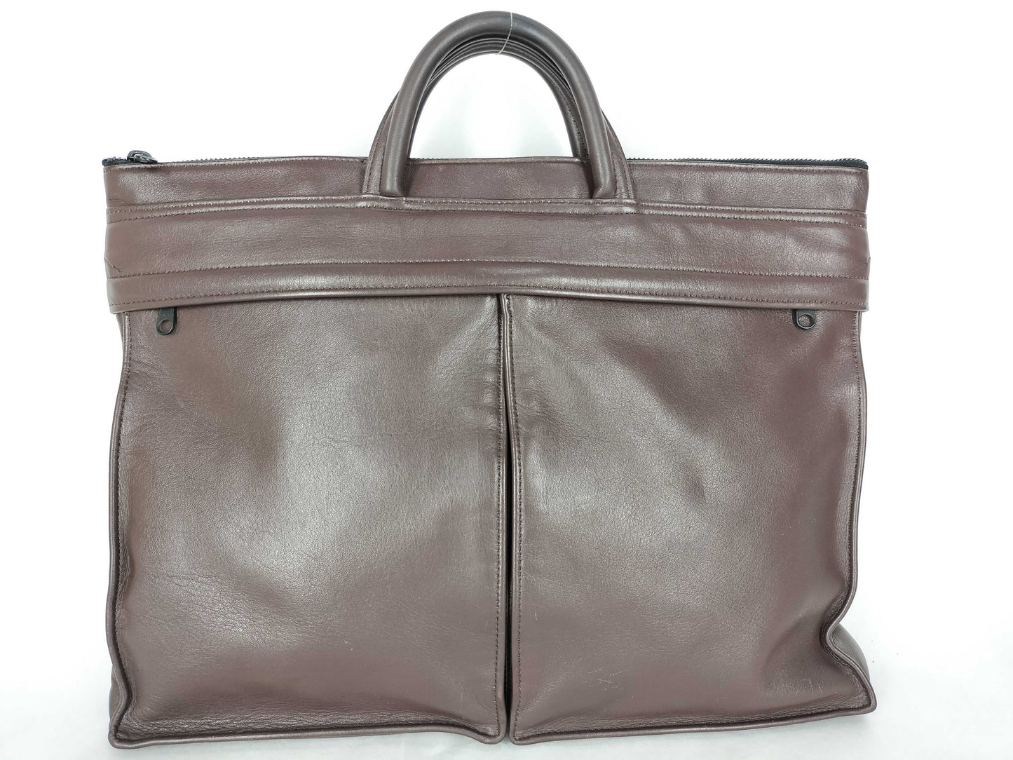 PORTER Around Briefcase, Leather, Brown, 003-03166, Business Bag