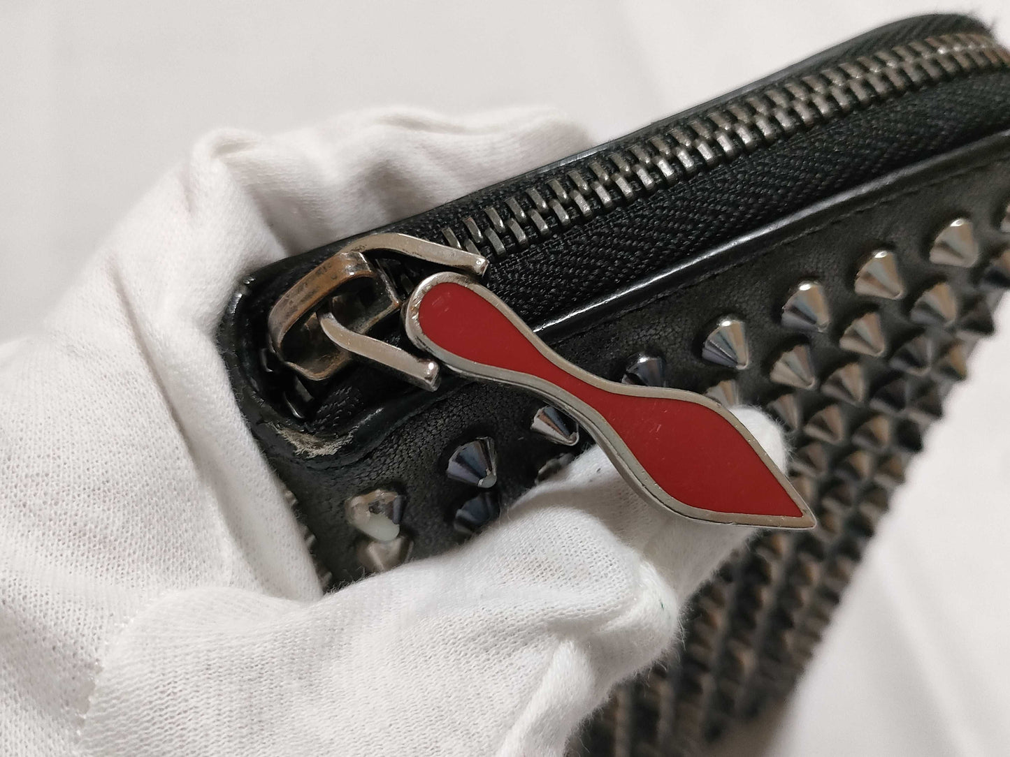 Christian Louboutin round zipper long wallet with dust bag