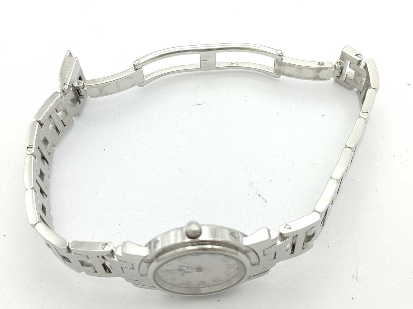 HERMES Clipper CL4.230 2603362 Pink Shell Women's Watch