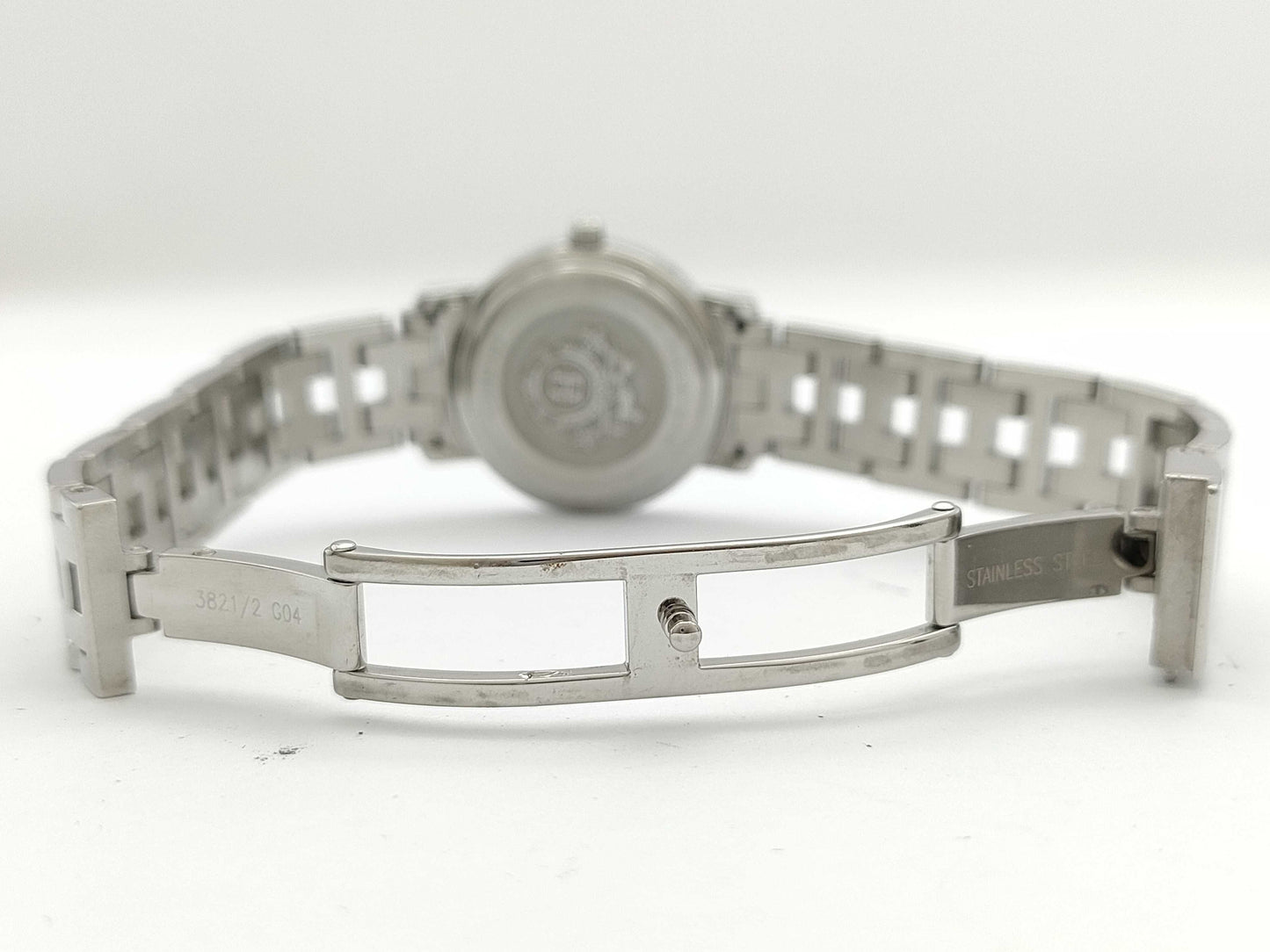 HERMES Clipper CL4.230 2603362 Pink Shell Unworked Women's Watch