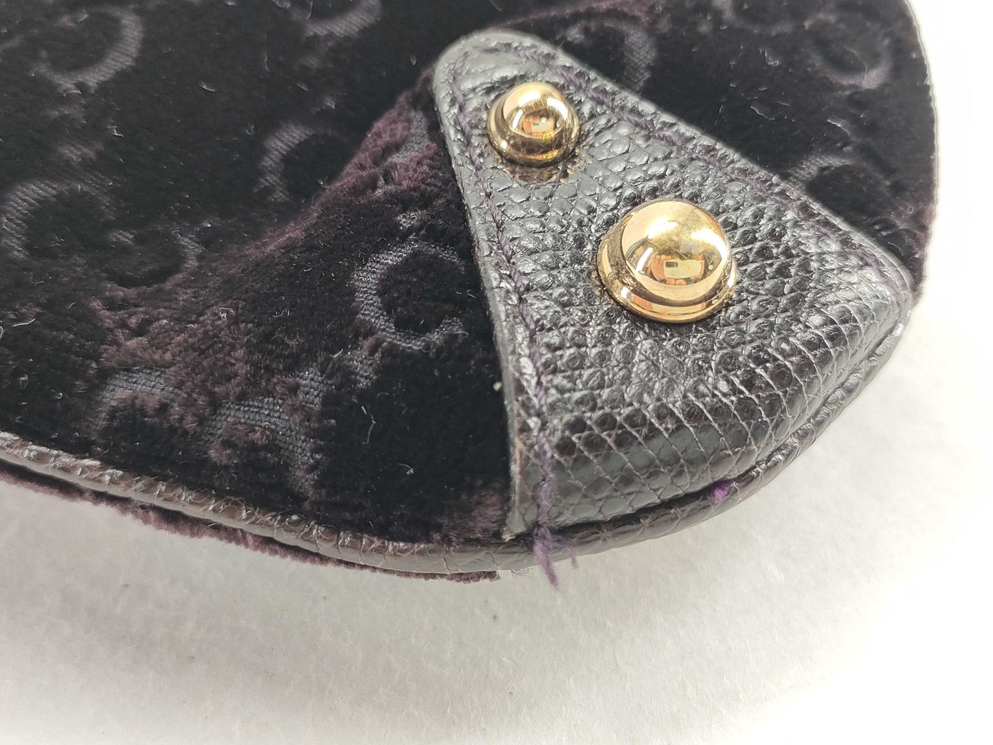 GUCCI Bamboo Gucci GG Suede Bamboo Shoulder Bag Shoulder Bag