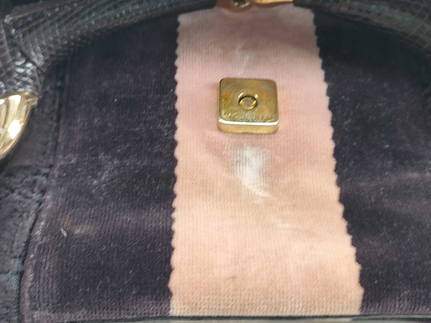 GUCCI Bamboo Gucci GG Suede Bamboo Shoulder Bag Shoulder Bag