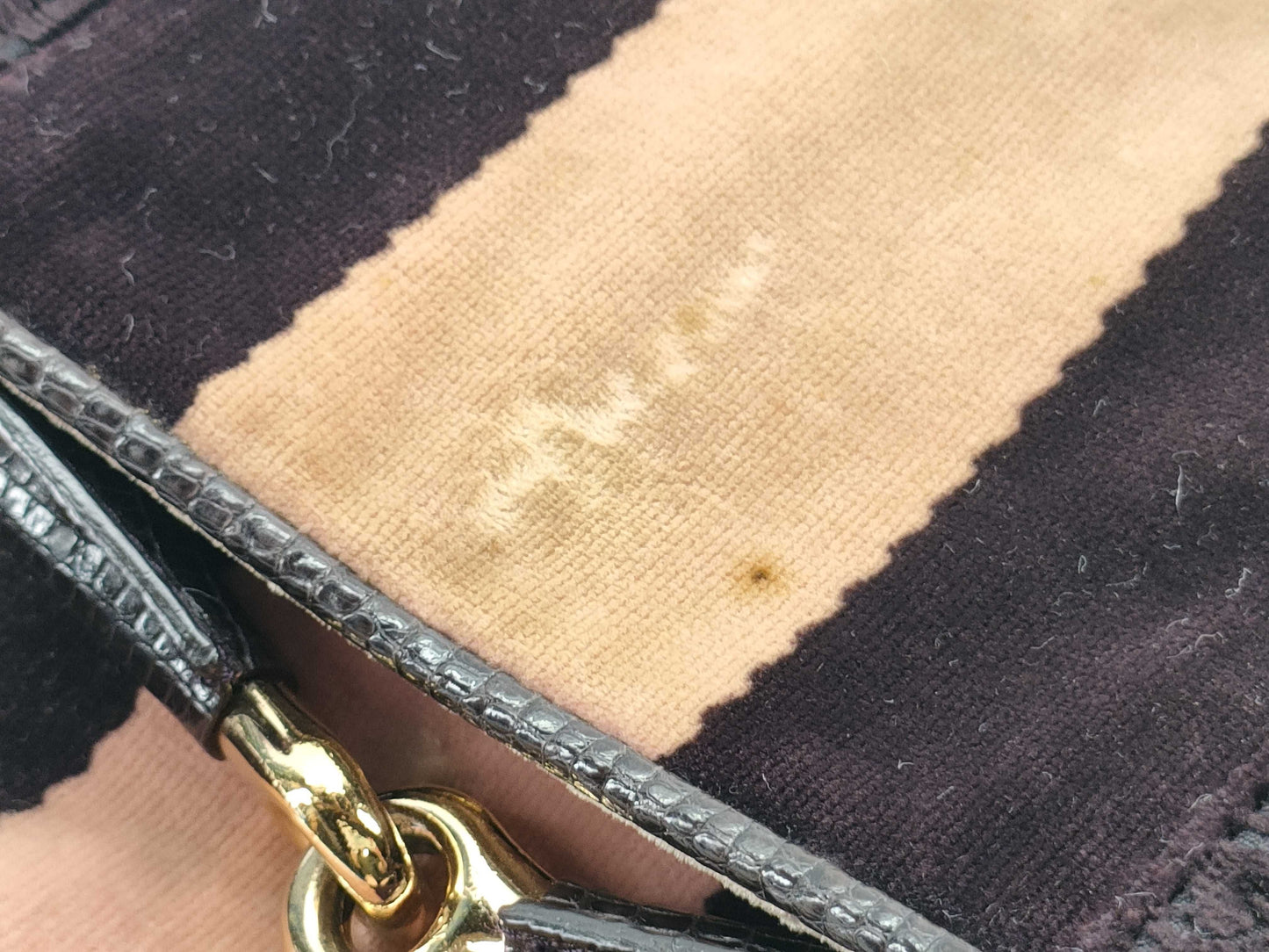 GUCCI Bamboo Gucci GG Suede Bamboo Shoulder Bag Shoulder Bag