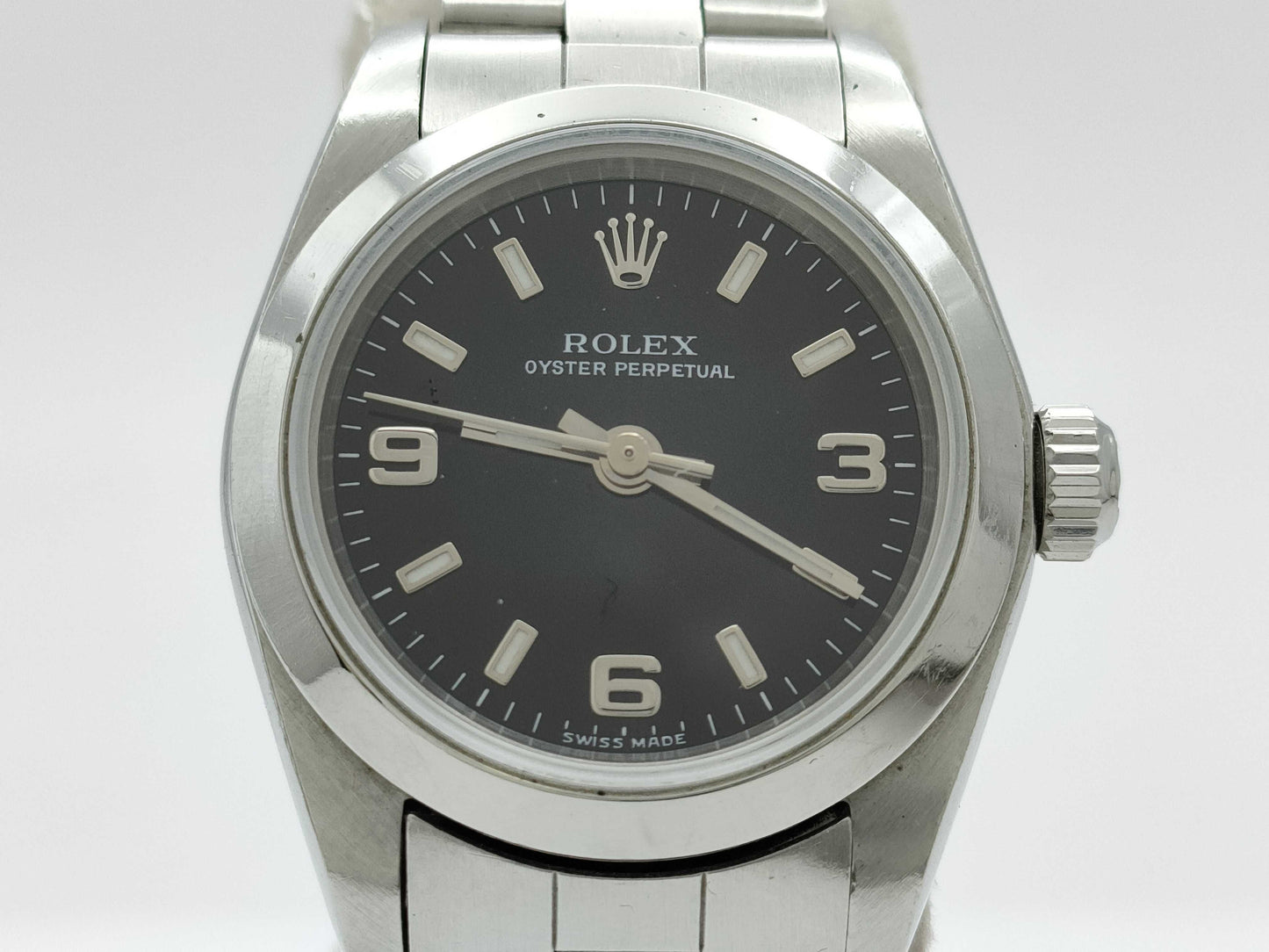 ROLEX Oyster Perpetual 76080 K352716 Black Women's Watch
