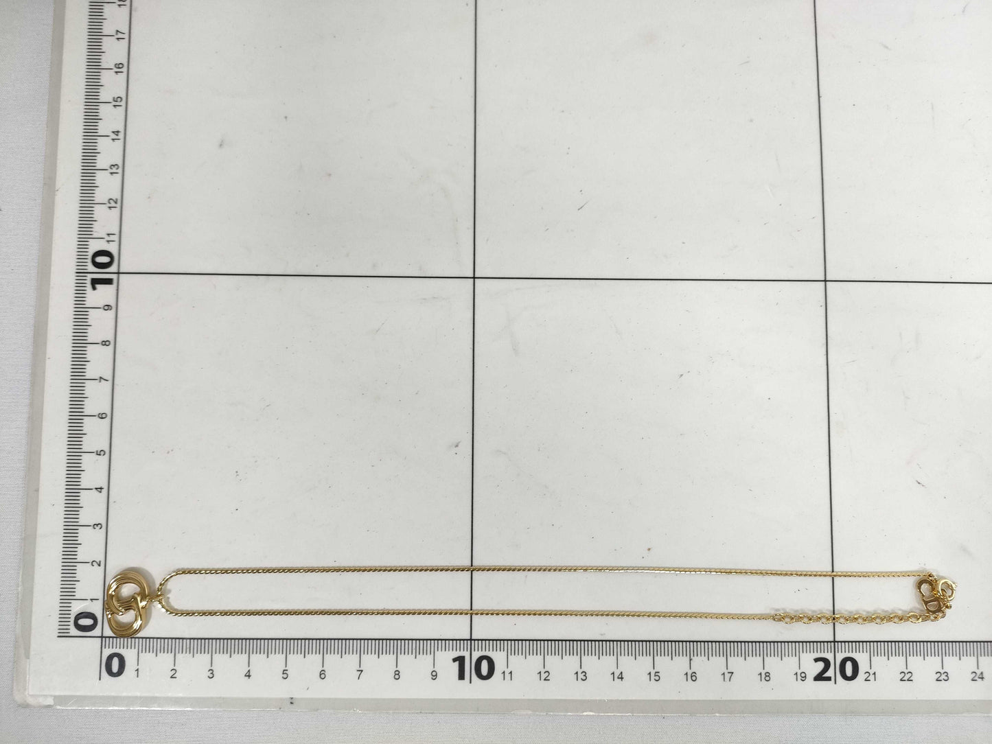Dior Logo Necklace Gold Necklace