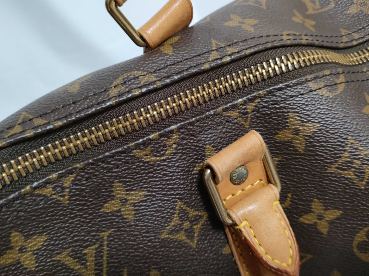 LOUIS VUITTON Monogram Louis Vuitton Monogram Keepall 55 Bandouliere VI1903 Boston Bag