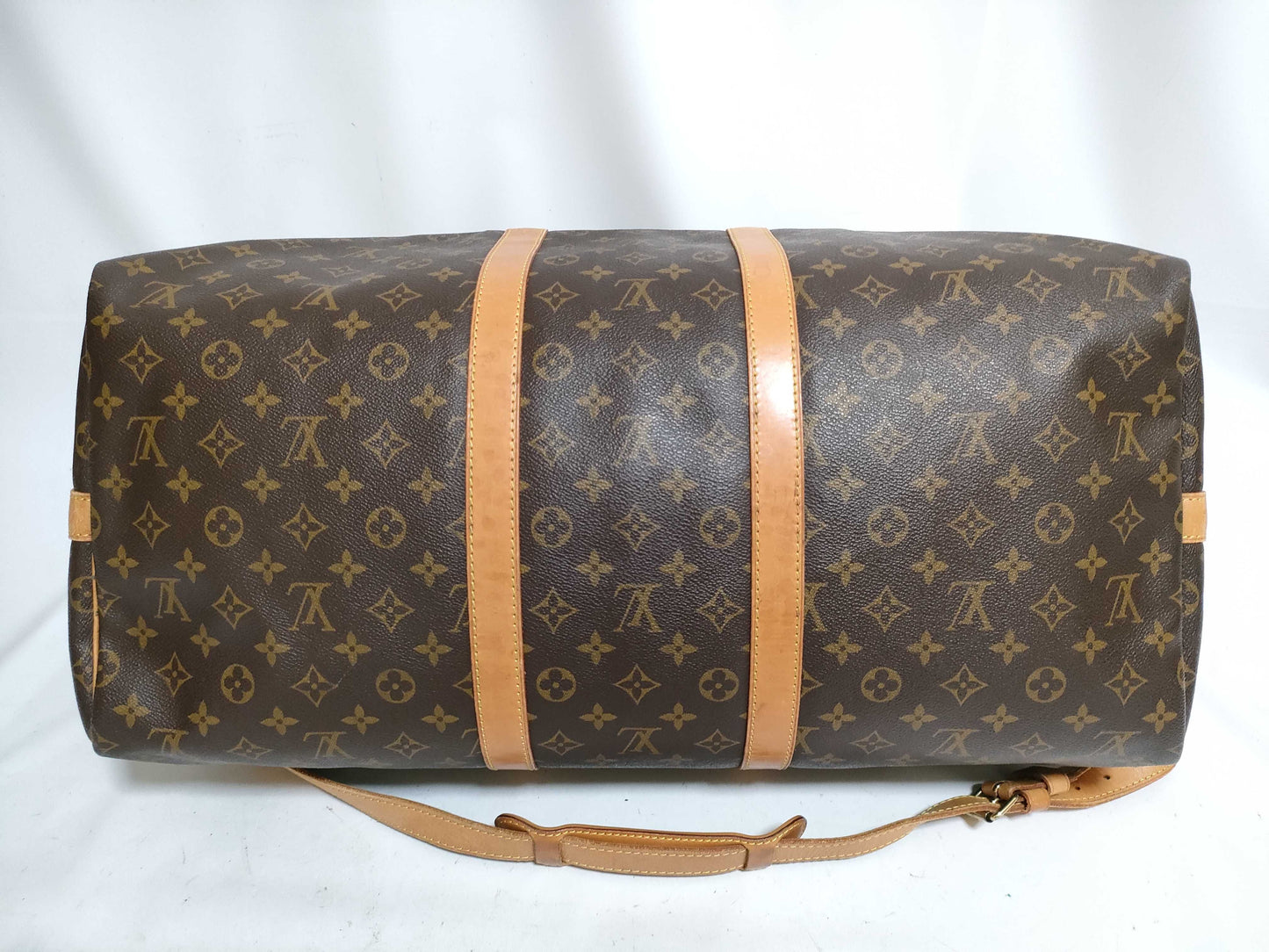 LOUIS VUITTON Monogram Louis Vuitton Monogram Keepall 55 Bandouliere VI1903 Boston Bag