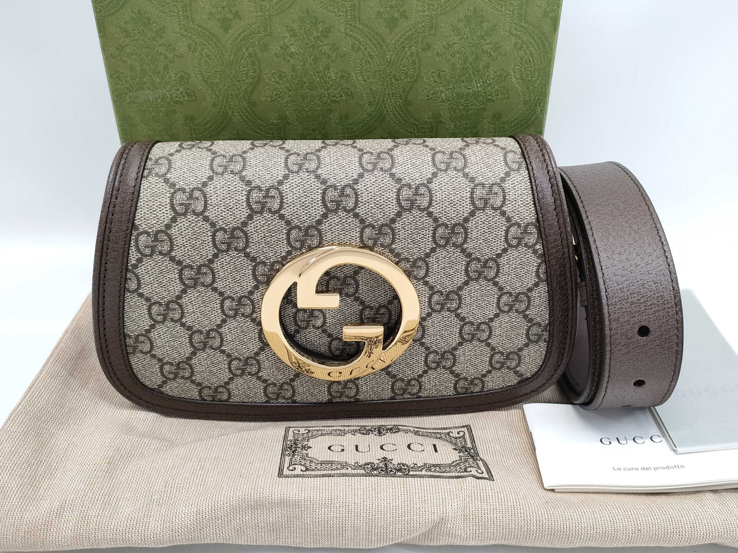 GUCCI GG Supreme 703807/525040 Beige/Brown Shoulder Bag