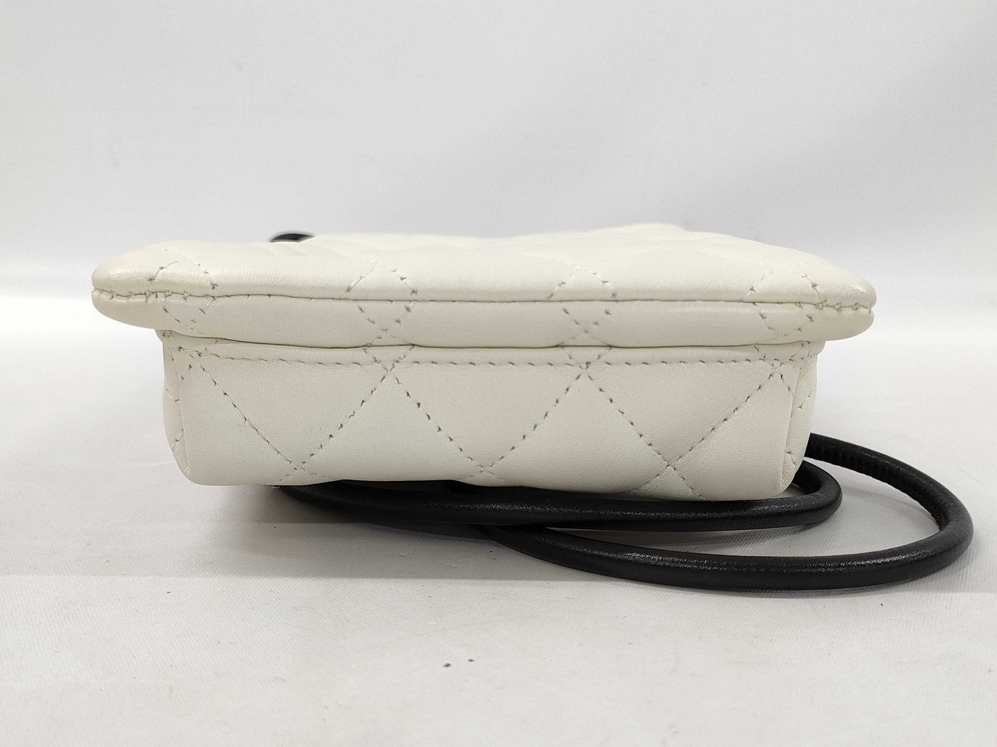 CHANEL Coco Mark Cambon Line Flap Shoulder Bag, Python, White and Black, No. 9, Shoulder Bag