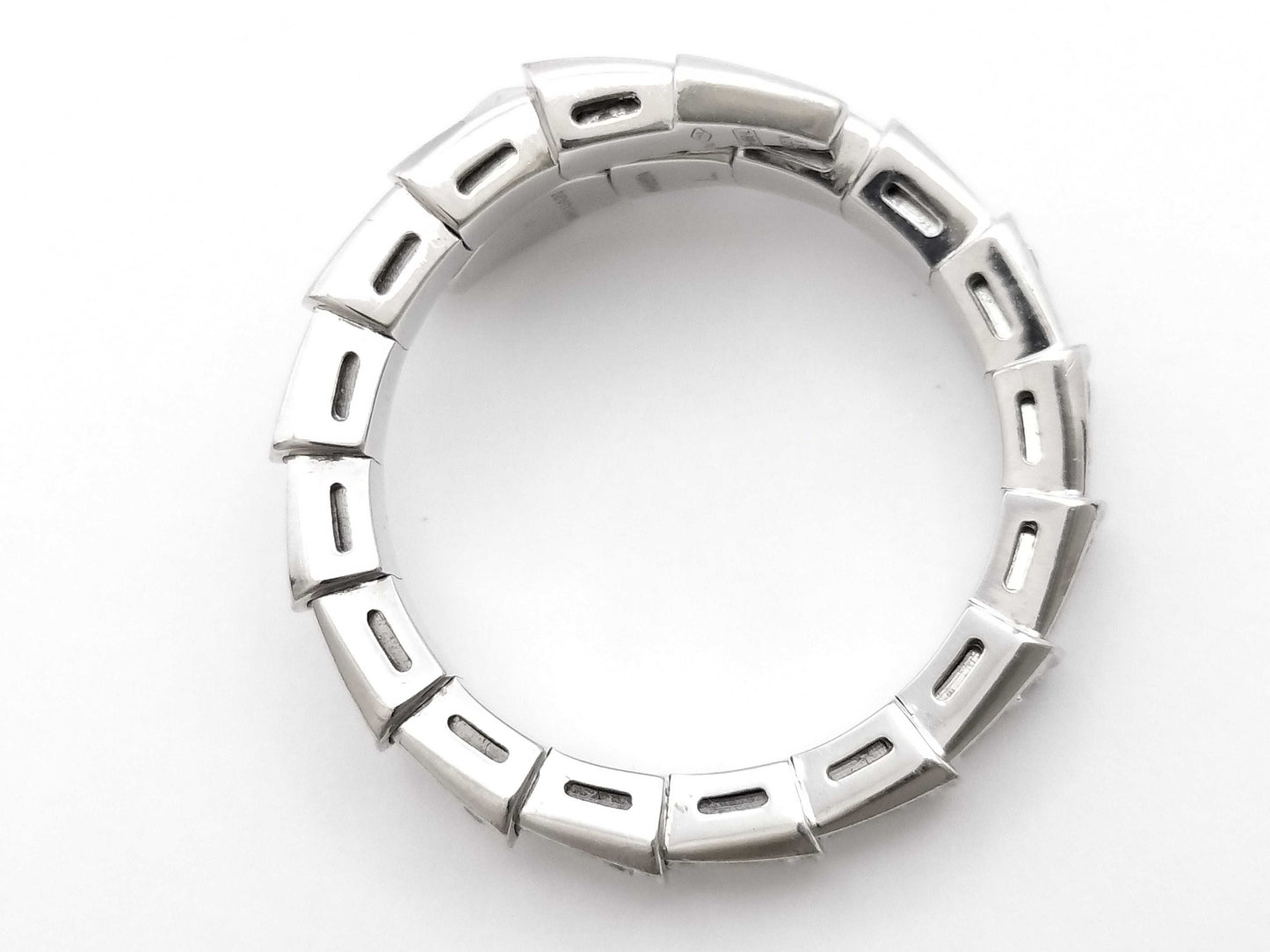 BVLGARI Serpenti Viper L Full Diamond WG Au750 7.0g Ring