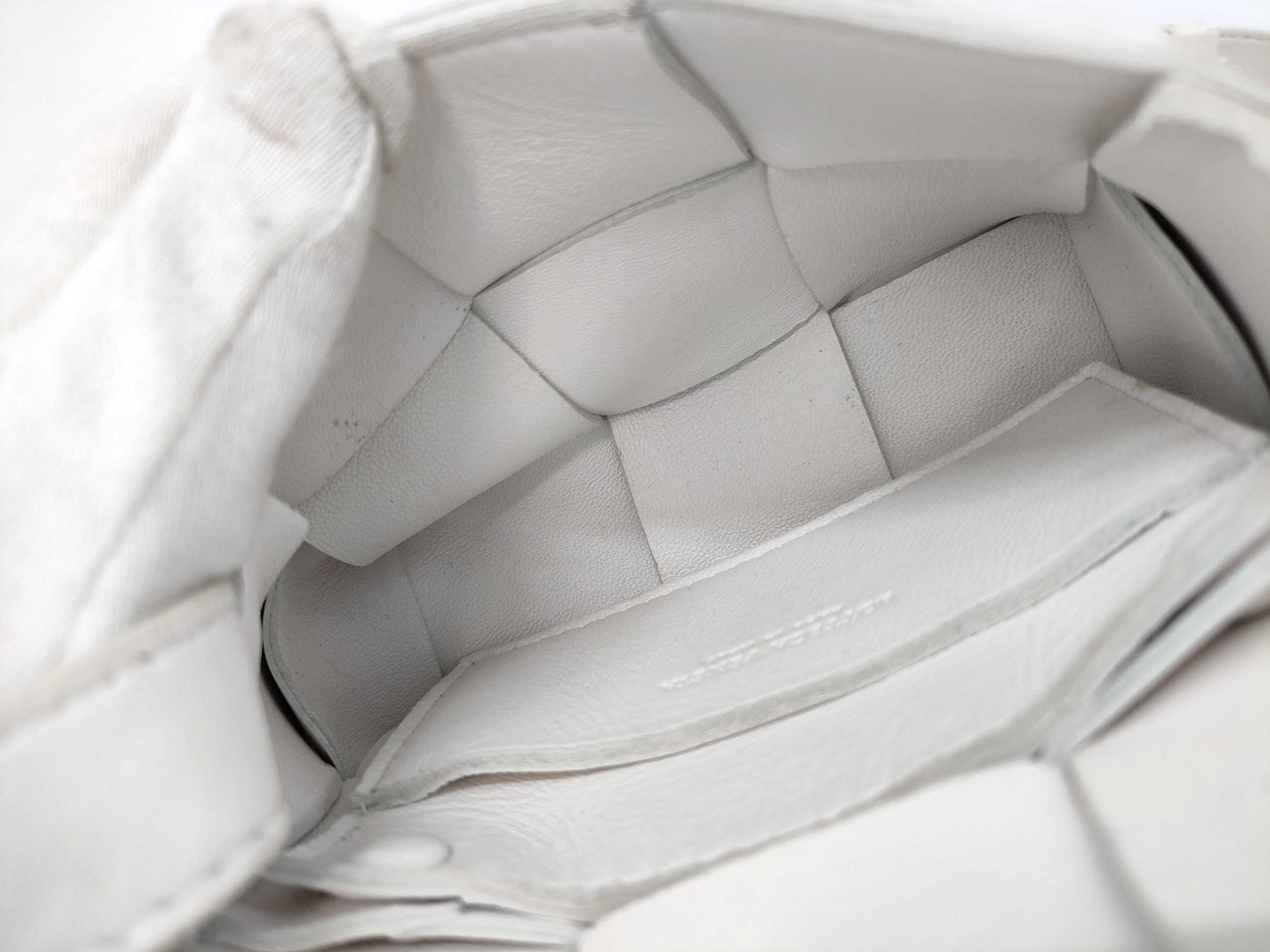 BOTTEGA VENETA Bottega Cassette White Shoulder Bag