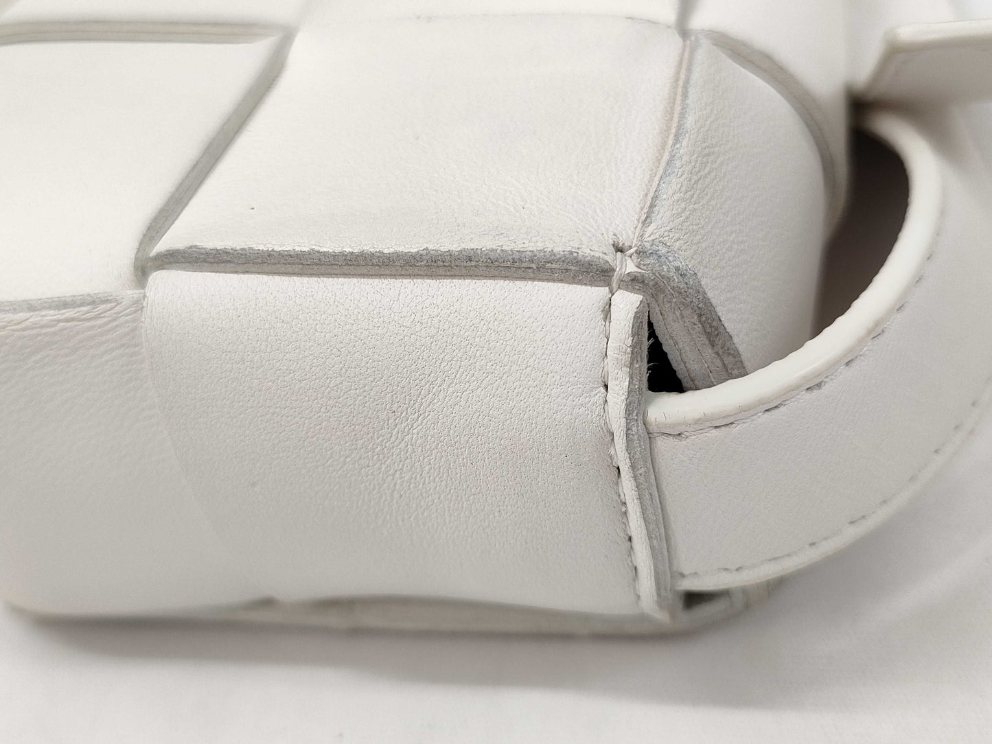 BOTTEGA VENETA Bottega Cassette White Shoulder Bag