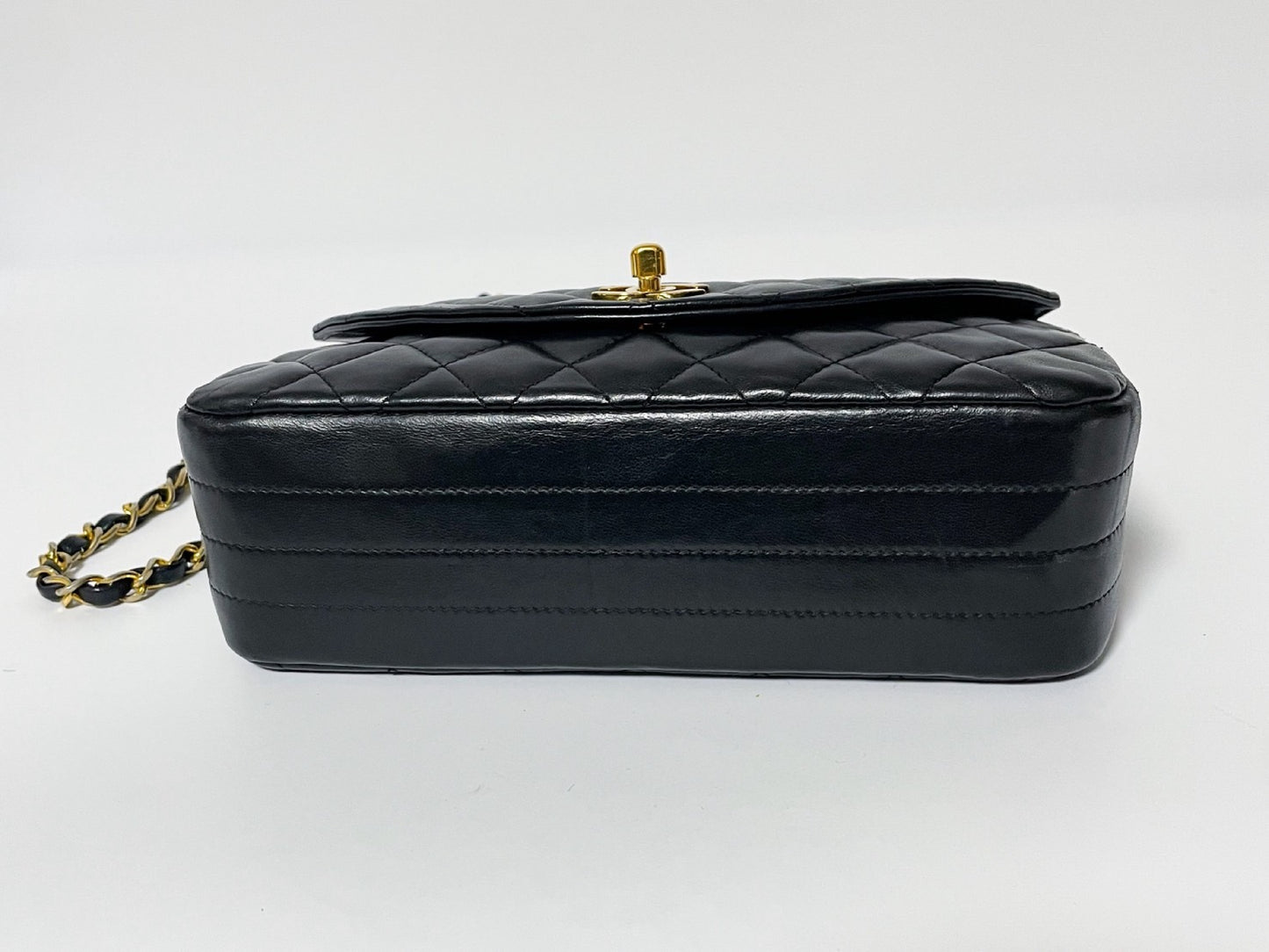 CHANEL Half Moon Matelasse Lambskin Shoulder Bag with Seal