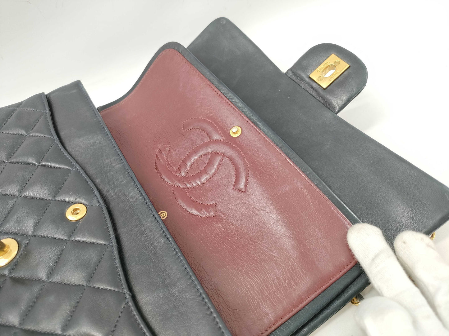CHANEL Shoulder Bag W Flap Black No. 2 Shoulder Bag