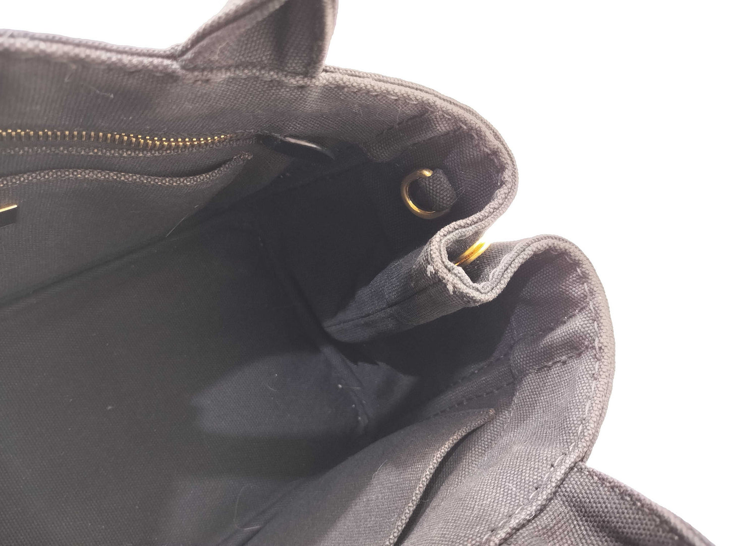 PRADA Canapa 2-way bag, black handbag