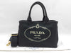 PRADA Canapa 2-way bag, black handbag
