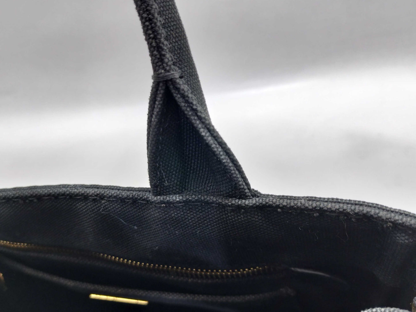 PRADA Canapa 2-way bag, black handbag