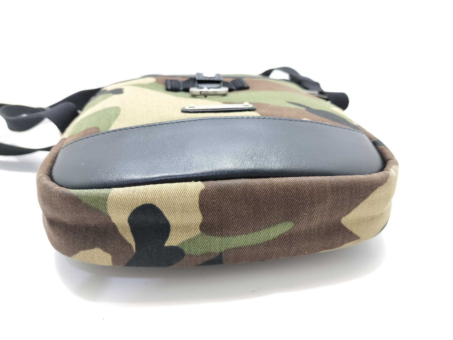 SAINT LAURENT 482777 Paris Rivington Shoulder Bag, Camouflage Canvas, Khaki