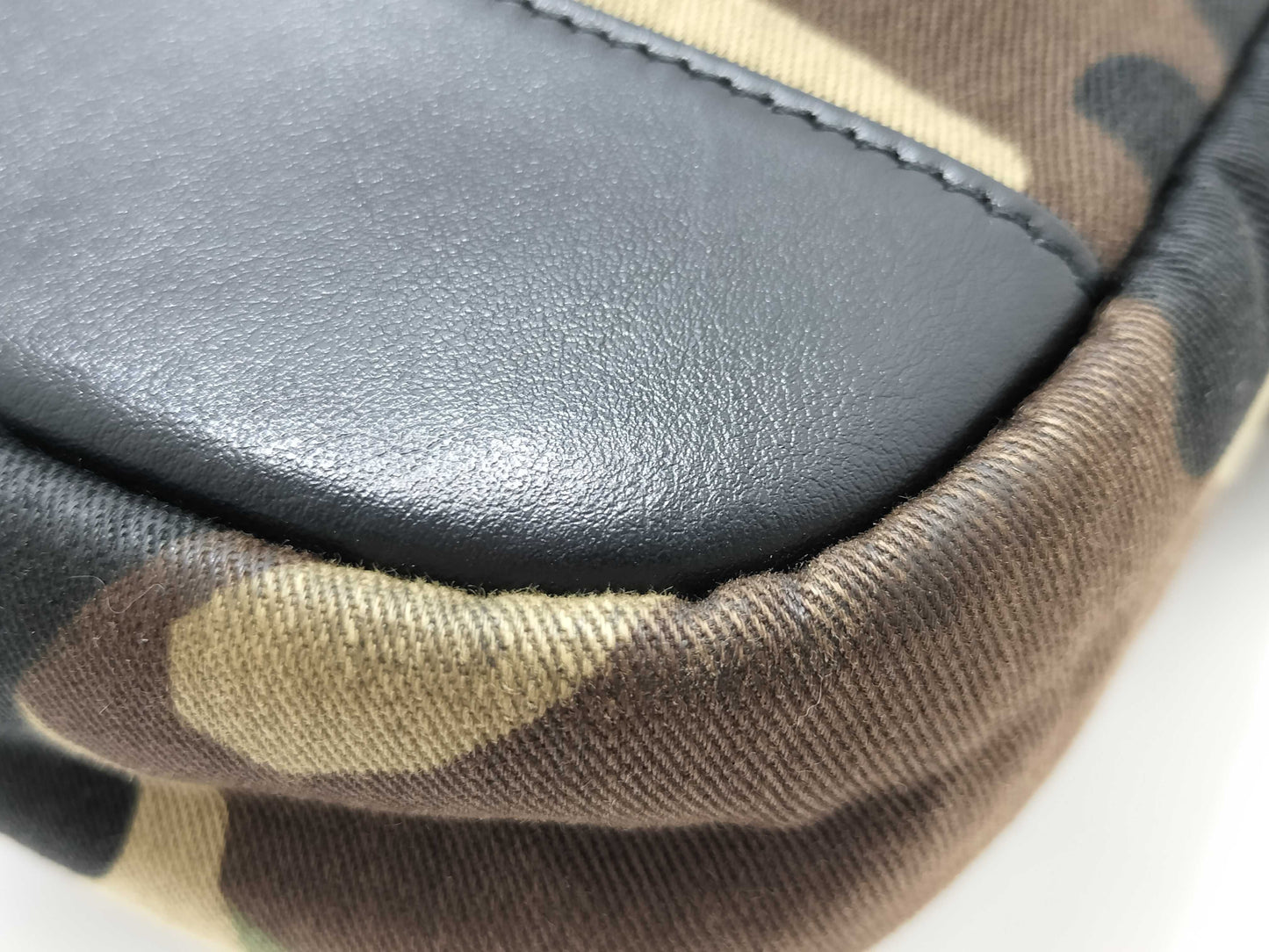 SAINT LAURENT 482777 Paris Rivington Shoulder Bag, Camouflage Canvas, Khaki