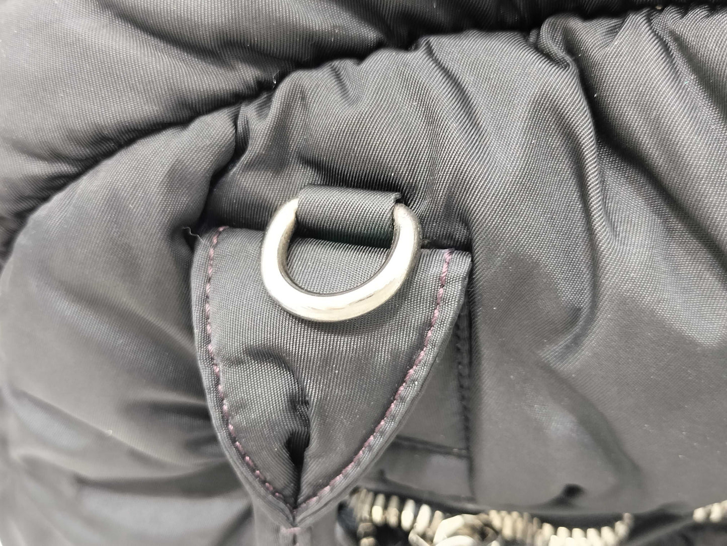 PRADA Nylon Bomber 2-way Bag Black Nylon Handbag