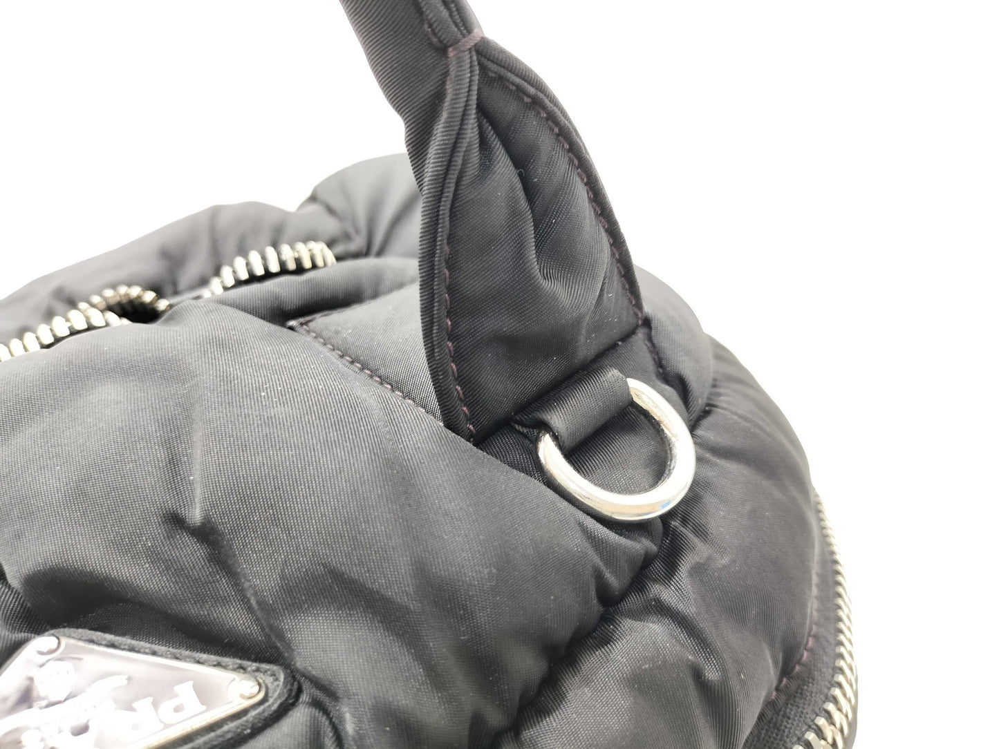 PRADA Nylon Bomber 2-way Bag Black Nylon Handbag