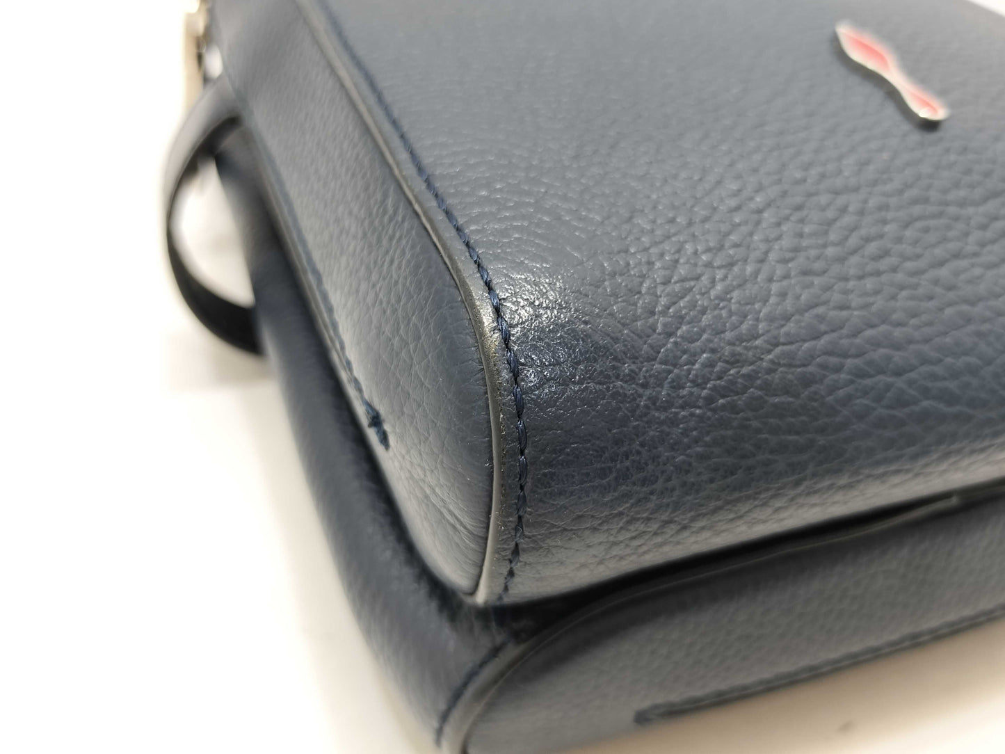 Christian Louboutin Bench Reporter Shoulder Bag, Studded Leather, Navy