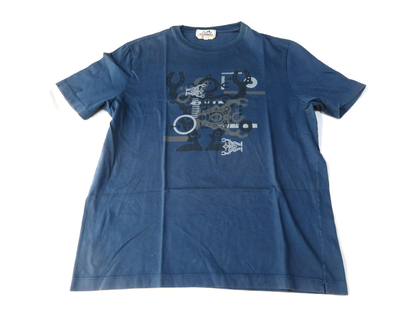 HERMES Hello Mr. Falier T-shirt Navy M T-shirt