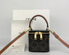 CELINE Triomphe PVC and Leather 2-Way Vanity Bag, Brown, Shoulder Bag
