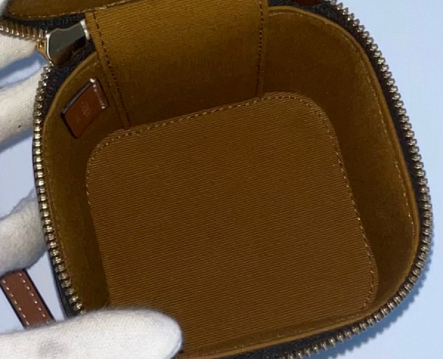 CELINE Triomphe PVC and Leather 2-Way Vanity Bag, Brown, Shoulder Bag