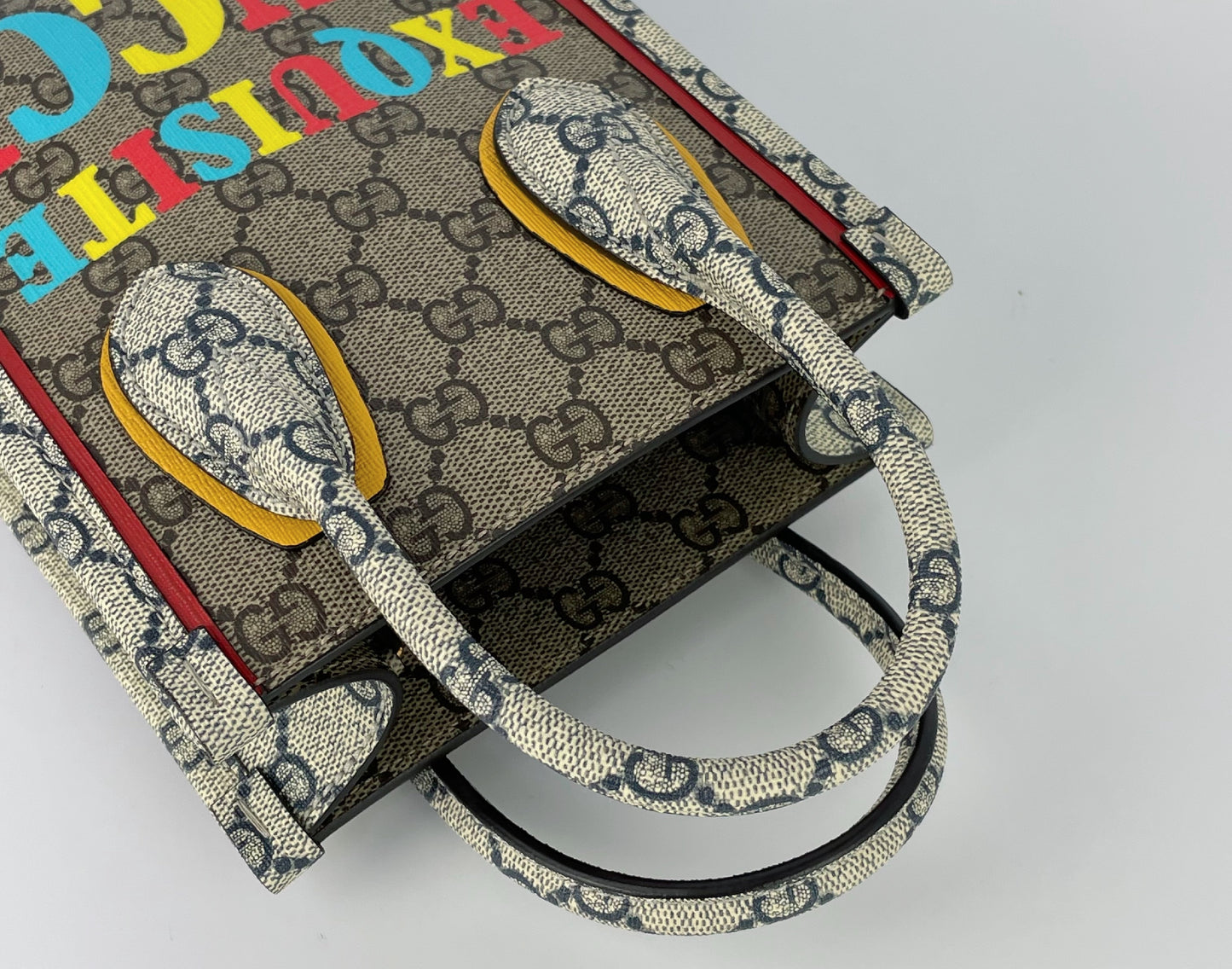 GUCCI GG Supreme PVC and Leather 2-Way Shoulder Bag, Multicolor, 699406