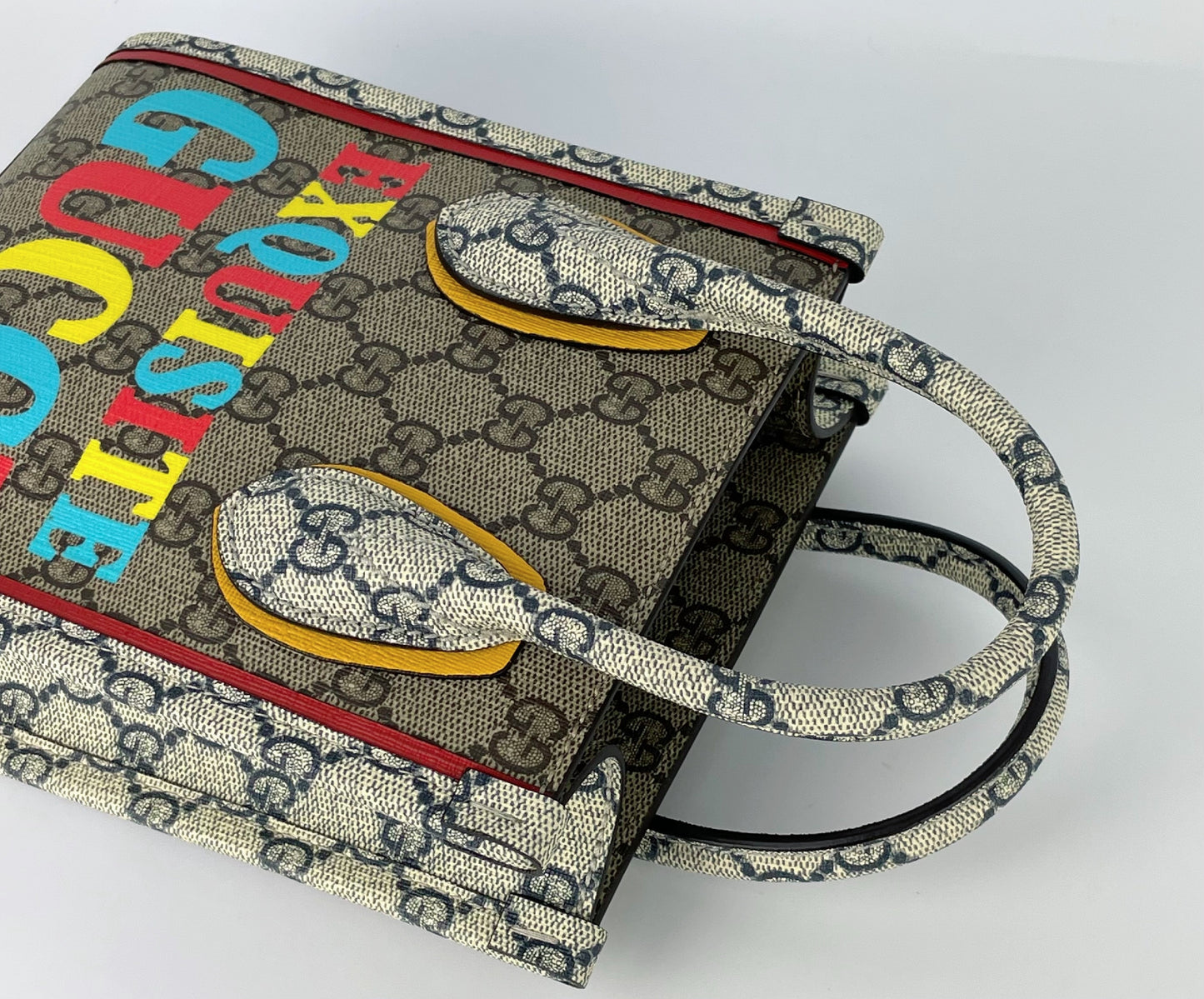 GUCCI GG Supreme PVC and Leather 2-Way Shoulder Bag, Multicolor, 699406