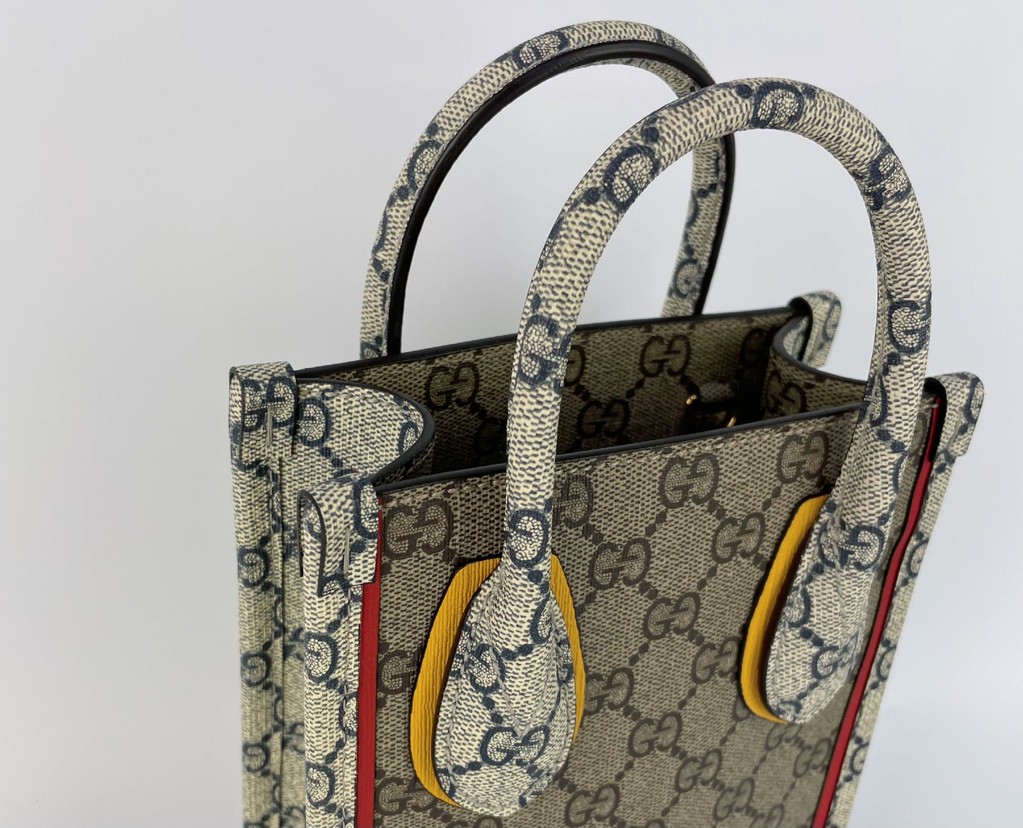 GUCCI GG Supreme PVC and Leather 2-Way Shoulder Bag, Multicolor, 699406
