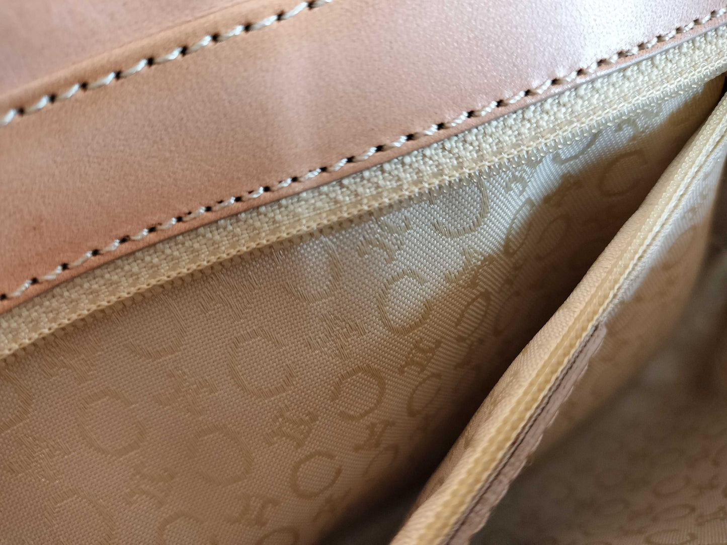 CELINE C Macadam Suede Shoulder Bag