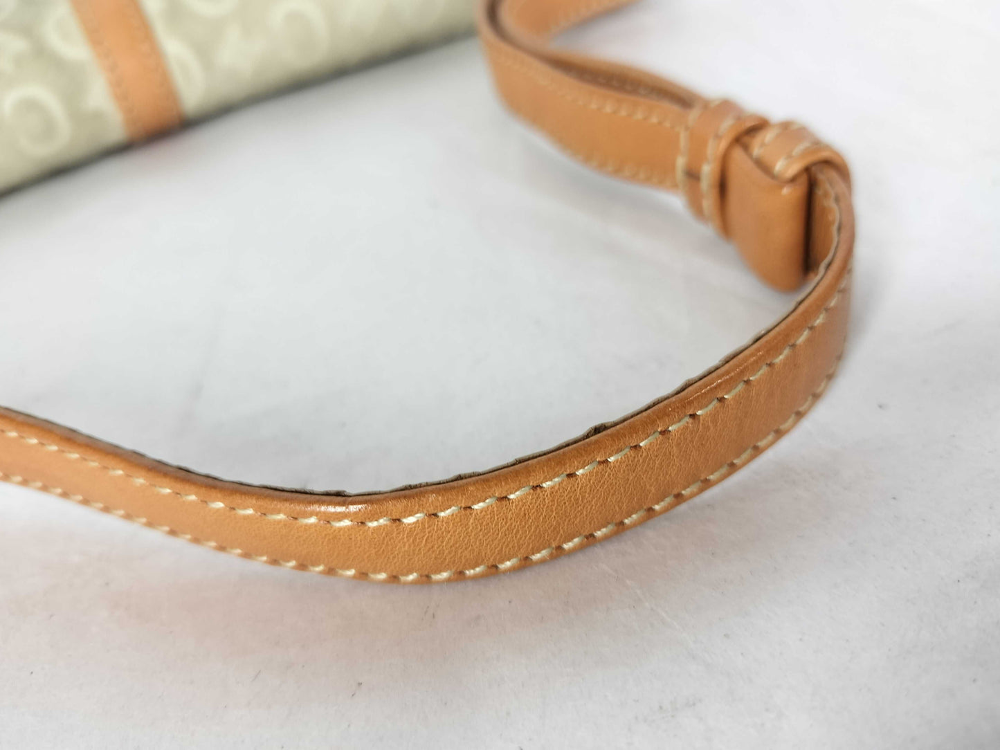 CELINE C Macadam Suede Shoulder Bag