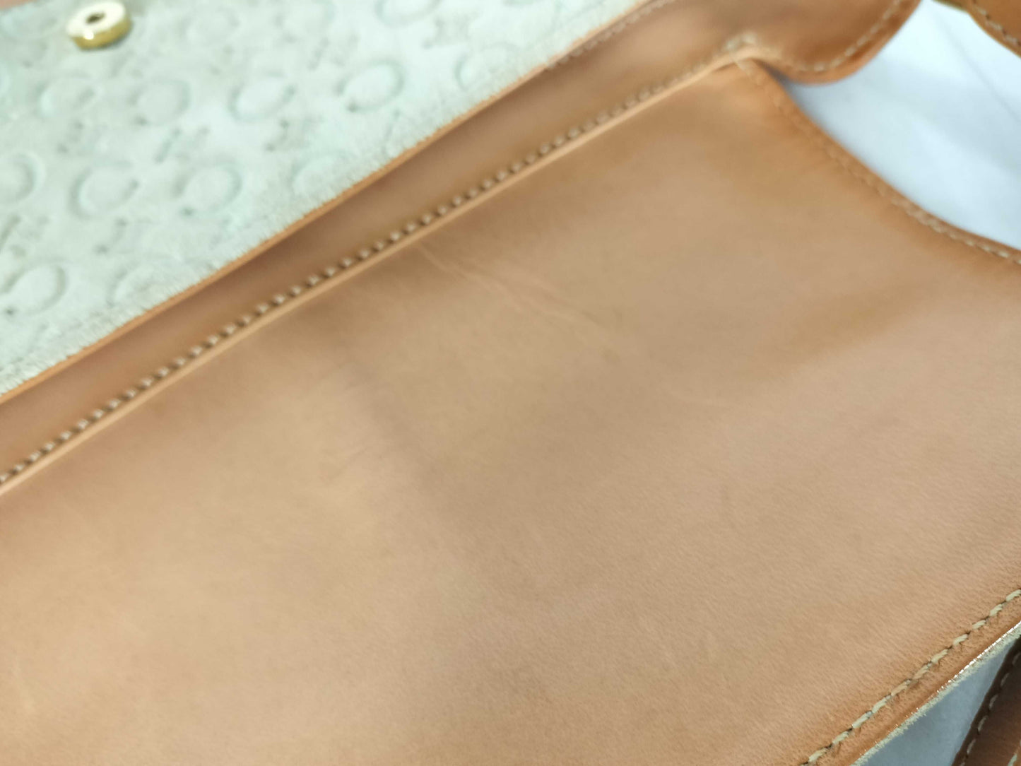 CELINE C Macadam Suede Shoulder Bag