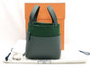 HERMES Picotin Lock 18 PM Go Team Vert Foncé Handbag with Silver Hardware and Stamped Silver.