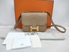 HERMES Constance Mini Alligator and Crocodile Shoulder Bag in Chai Gold with GP U Stamp and CITES Certification