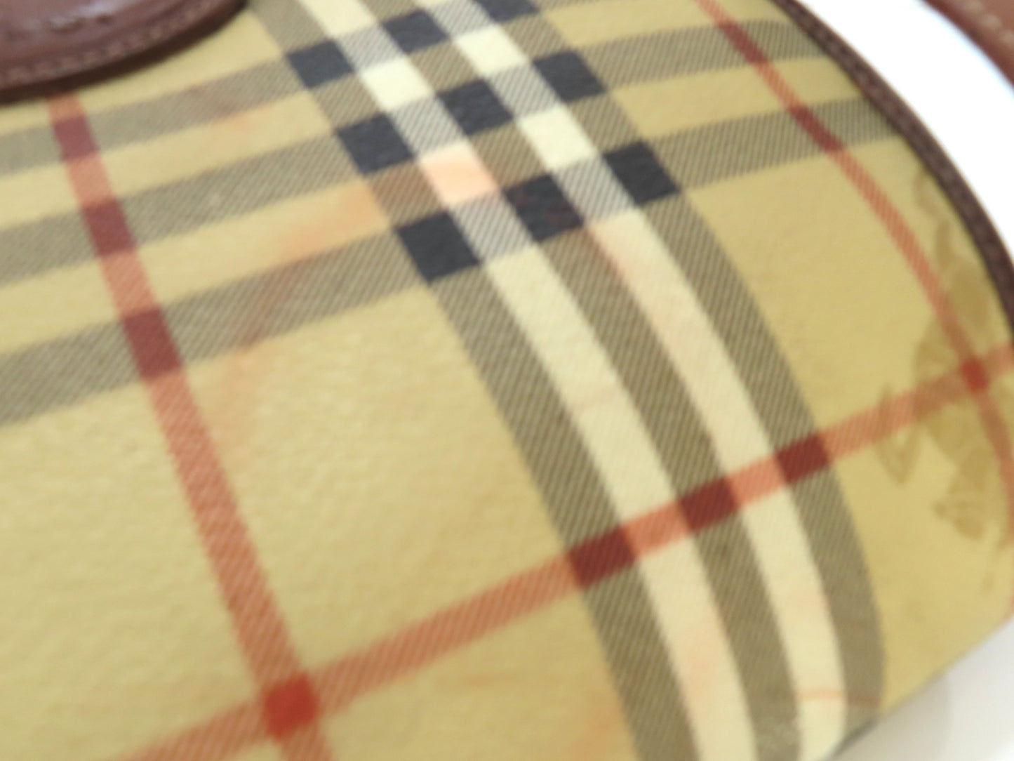 Burberrys PVC Leather Nova Check Shoulder Bag
