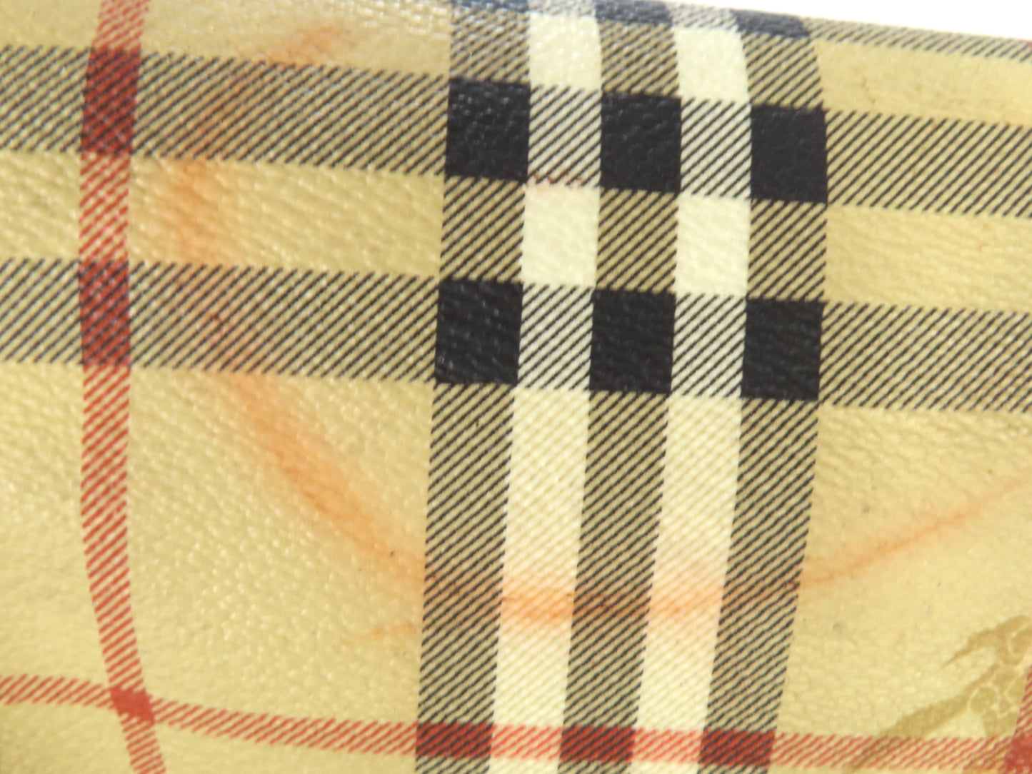 Burberrys PVC Leather Nova Check Shoulder Bag
