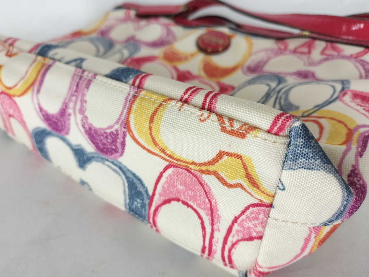 COACH COACH handbag pink floral print handbag