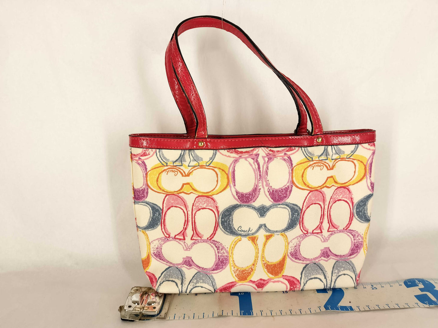 COACH COACH handbag pink floral print handbag